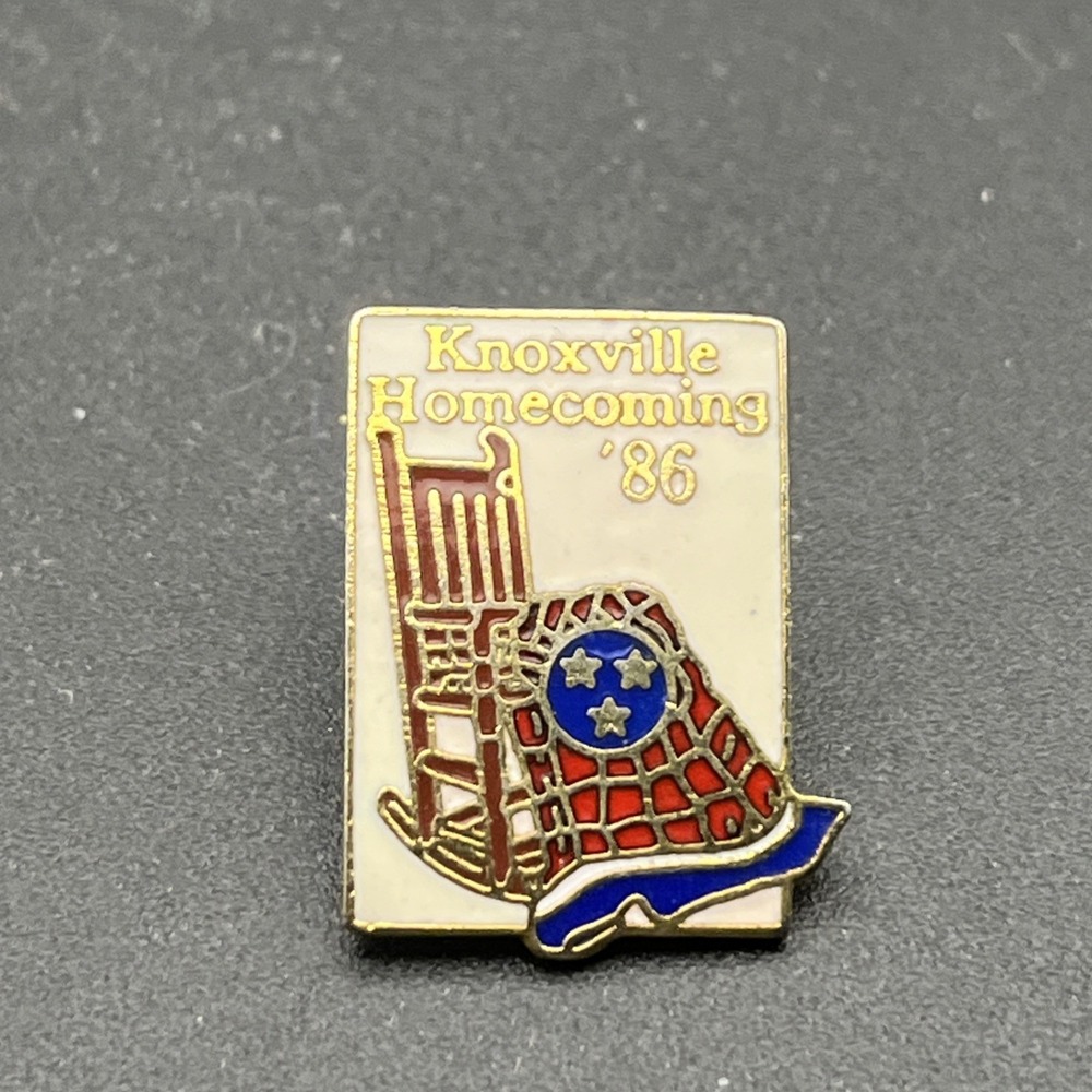 Knoxville Tennessee Homecoming 1986 Rocking Chair Quilt Lapel Hat Pin